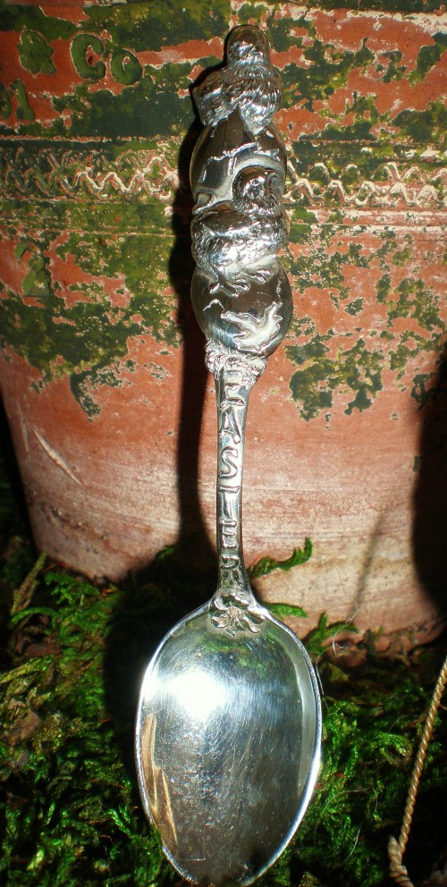 Garden Pot and Grandmother's Sterling Easter Demitasse Spoon